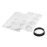 Kit Moule Silicone 8 Tartelettes Ø 80mm Saint Honoré - Silikomart
